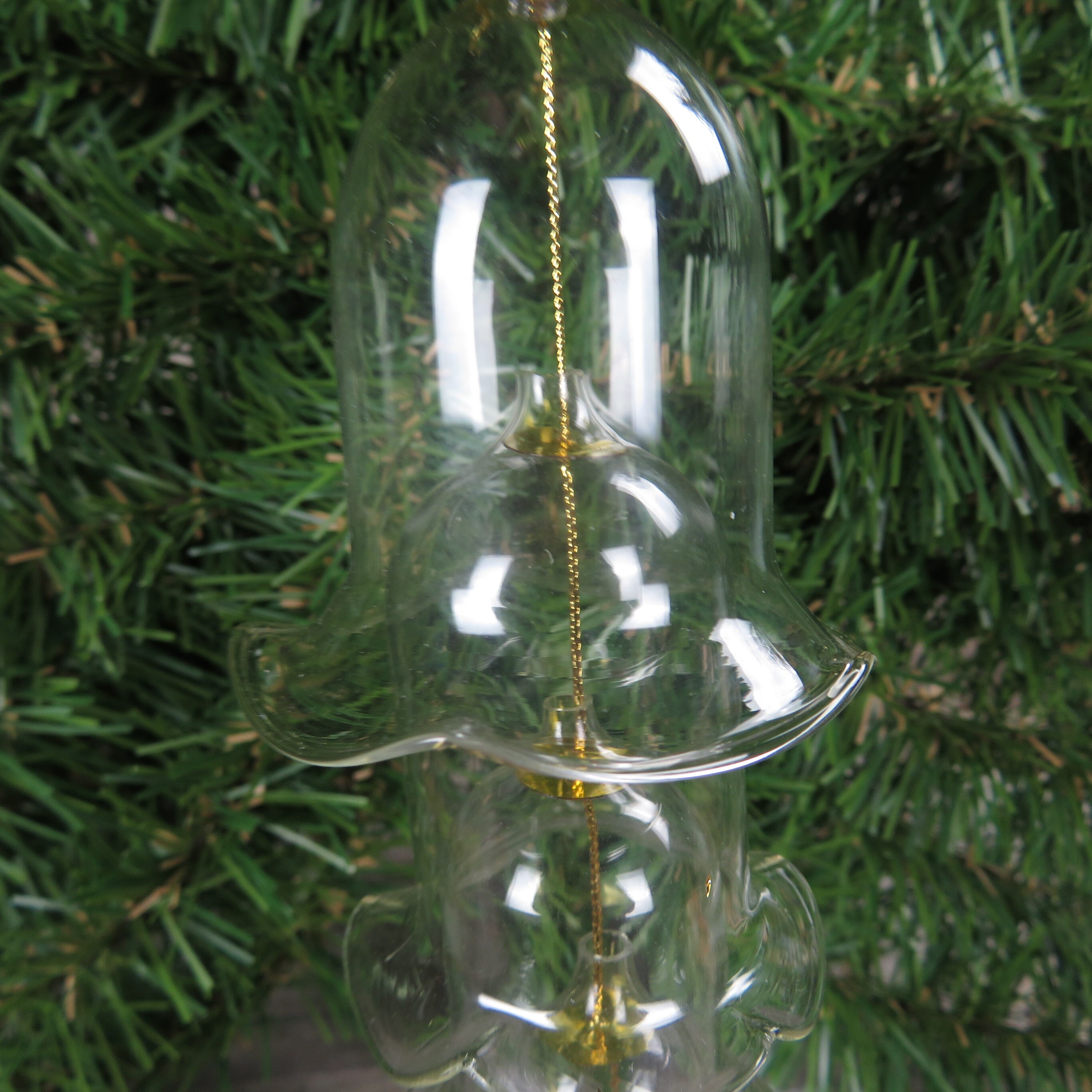 Clear glass bell christmas ornaments Clearance