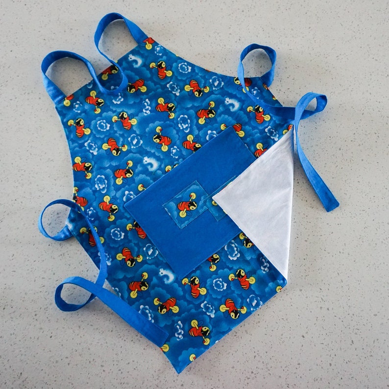 Kids Apron Lined Childs Apron With Large Pocket New Zealand Etsy