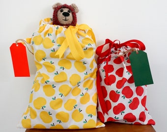 Reusable Gift Bag, Cotton Bag with Tags, Cotton Gift Bag, Drawstring Bag, Fabric Reusable Bag, Birthday Gift Bag, Utility Bag, Travel Bag