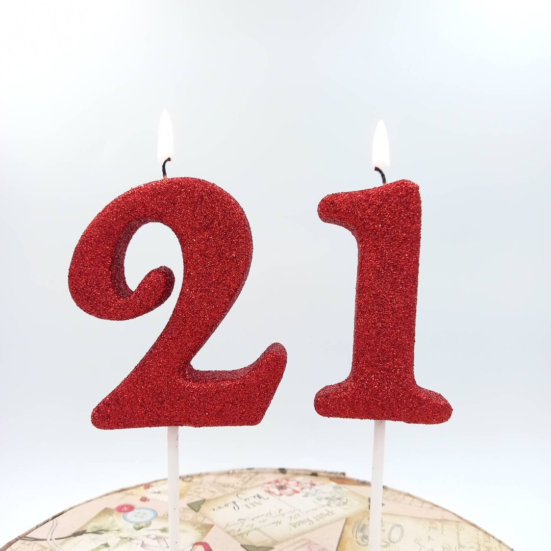 Red Birthday Candles Anniversary Numbers 123456789 or Etsy
