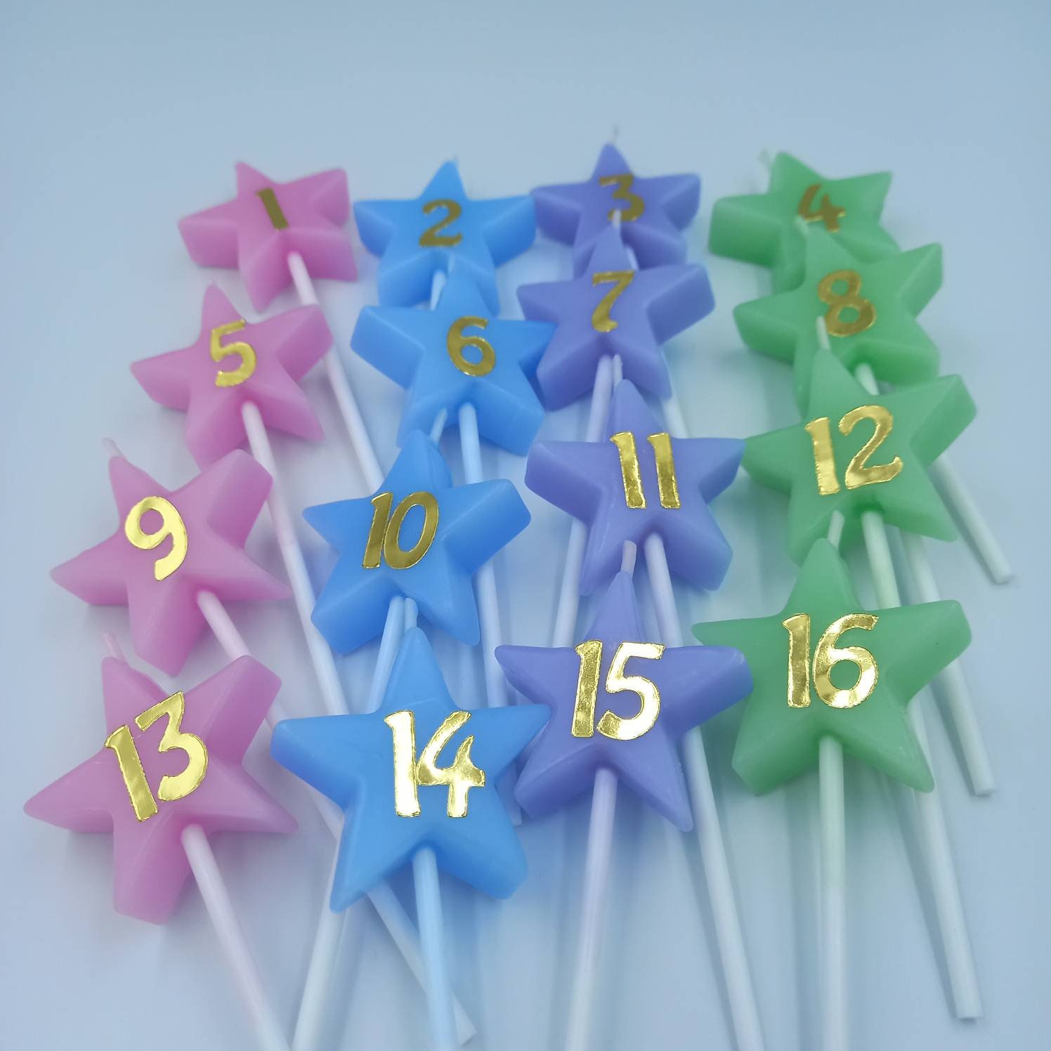 16 Wishes Candles Scented Star Candles Decorated With Gold Etsy UK