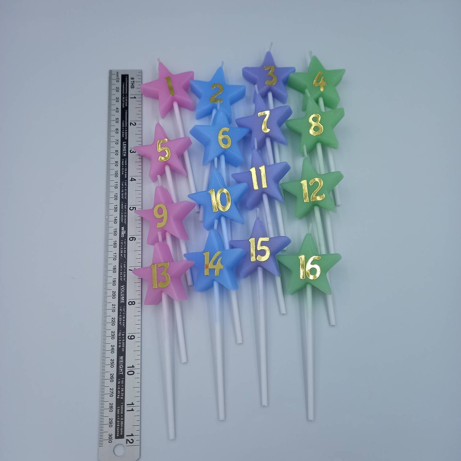 16 Wishes Candles Scented Star Candles Decorated With Gold Etsy UK