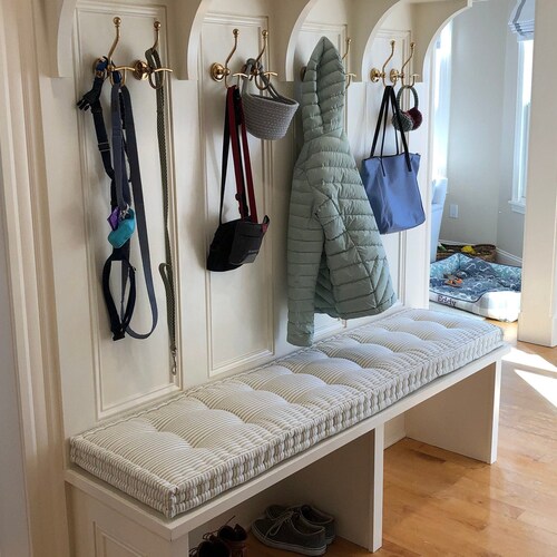 Hall Tree CUSHION Custom Bench Cushion Ticking Stripe Etsy