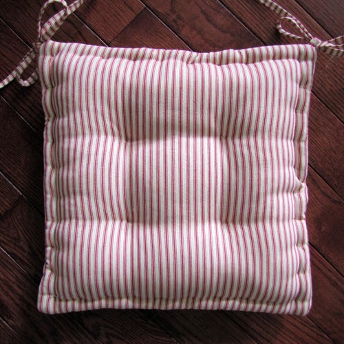 Dining Chair Pad With Ties Custom Chair Cushion Made in Blue Etsy