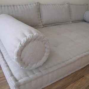 Custom Cushions, Linen Cushion, French Cushion, Bolster and Lumbar Pillows, Sofa Cushions, Window Seat, Bench Seat Cushion, Back Pillows
