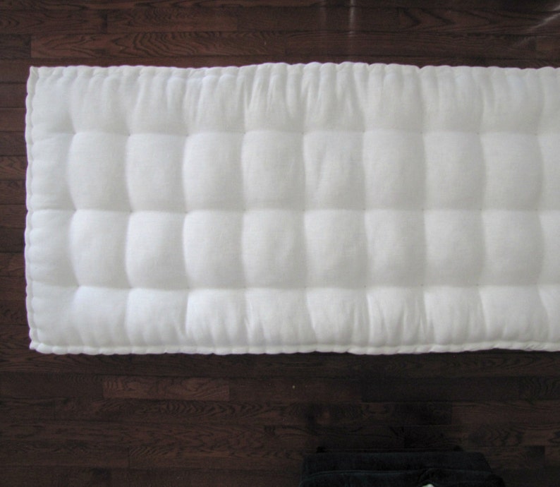 Custom Cushion Ivory Linen Daybed Cushion with French Etsy