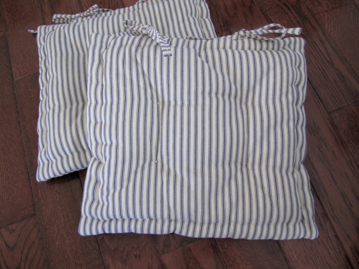 Dining Chair Pad With Ties Custom Chair Cushion Made in Blue - Etsy