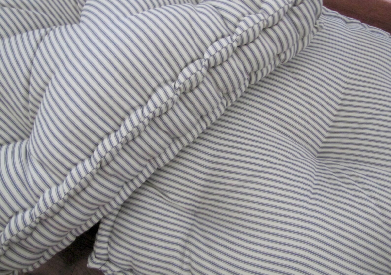 Ticking Floor Pillow Tufted Floor Cushion With French Quilted Etsy