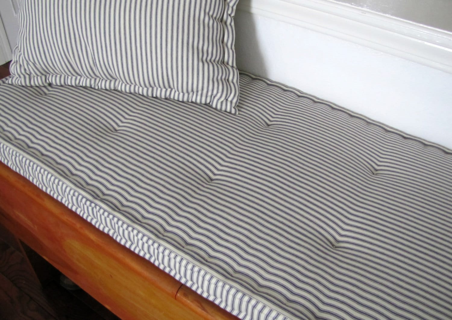 Custom Bench Cushion Firm Foam Bench Seat Cushion Blue Etsy