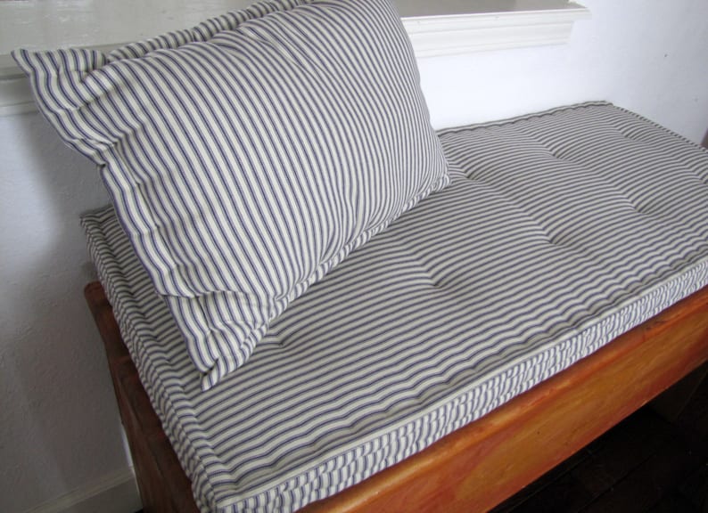 Custom Bench Cushion Firm Foam Bench Seat Cushion Blue Etsy UK