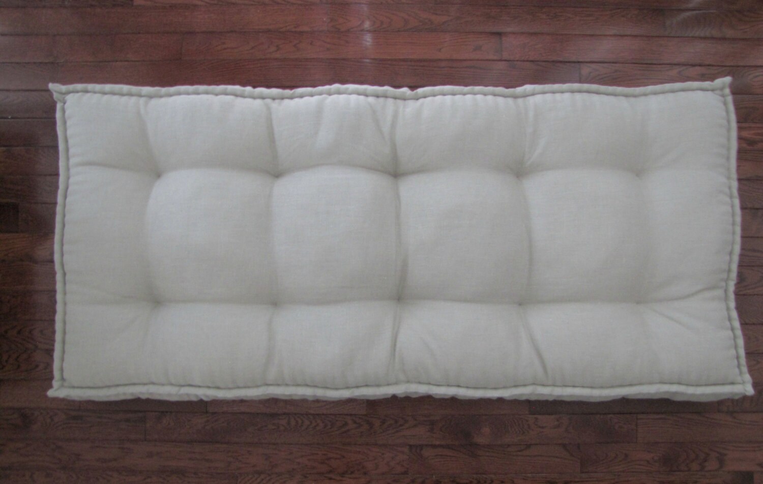 Linen Daybed Mattress Custom Cushions Tufted Linen Cushion Etsy