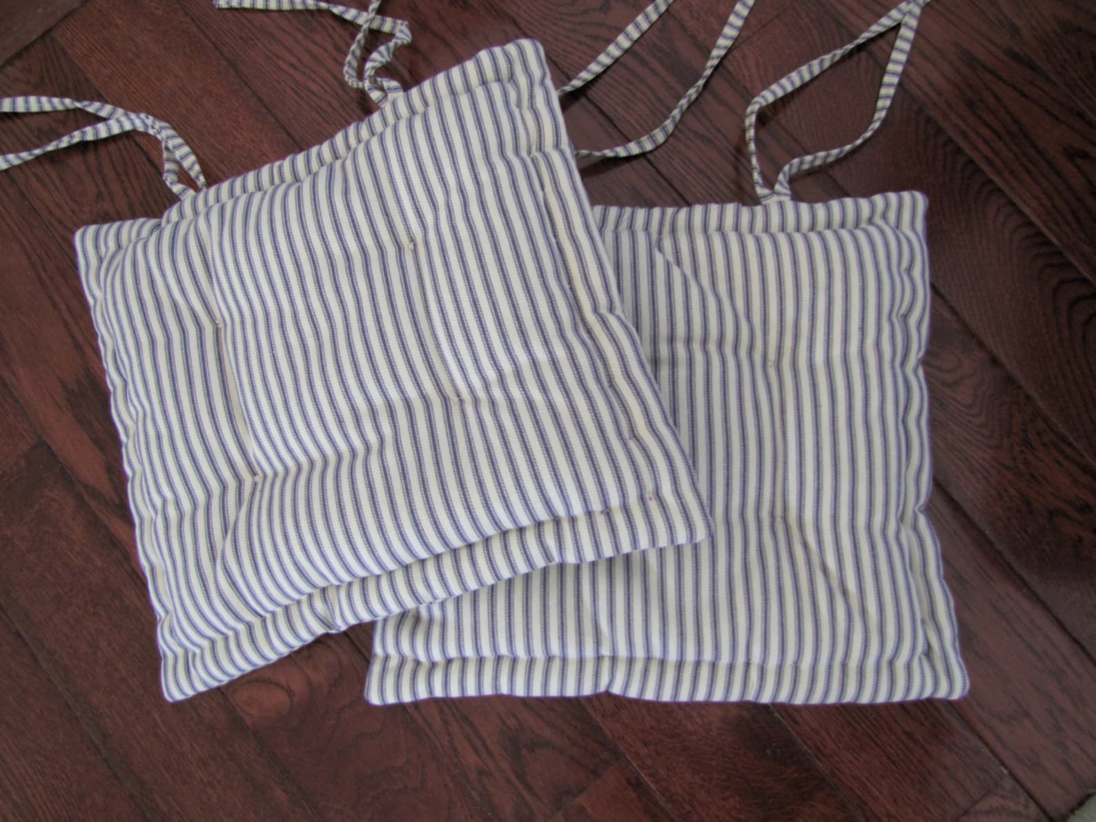 Dining Chair Pad With Ties Custom Chair Cushion Made in Blue Etsy