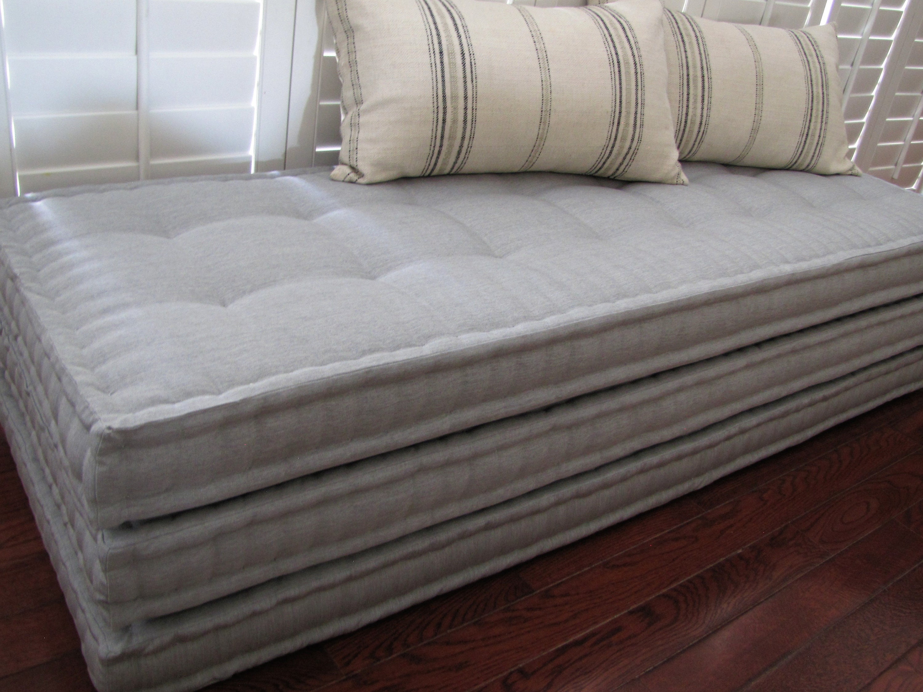 Grateful Home — French Mattress Custom Cushions for Sofa or Daybed in