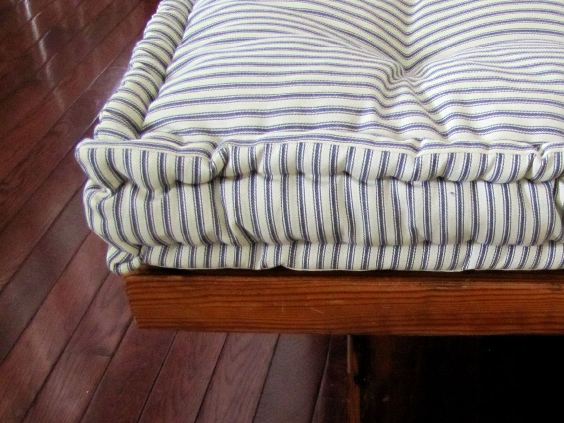 Custom Bench Cushion Ticking Stripe Window Seat Cushion Etsy