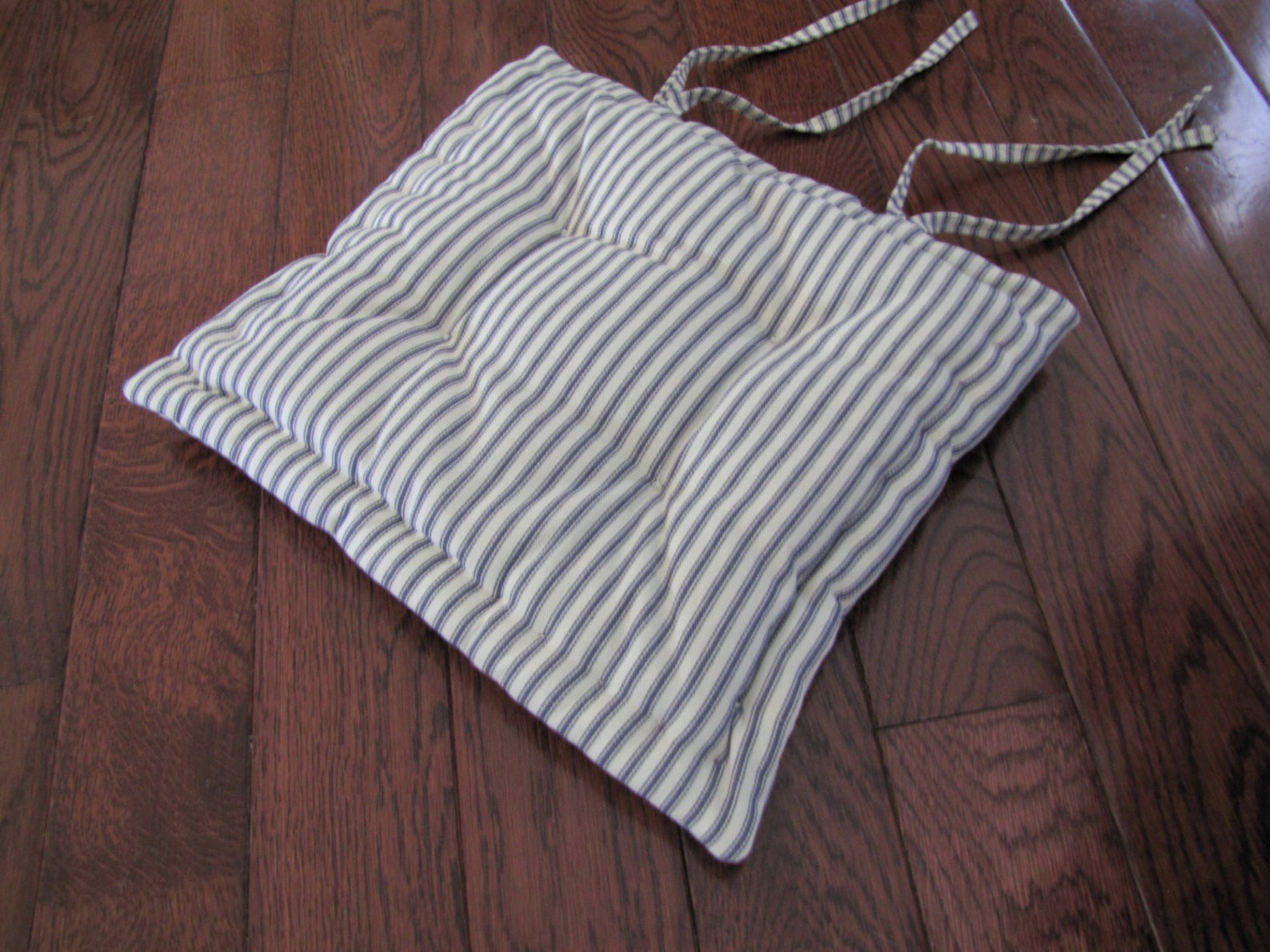 Dining Chair Pad With Ties Custom Chair Cushion Made in Blue Etsy