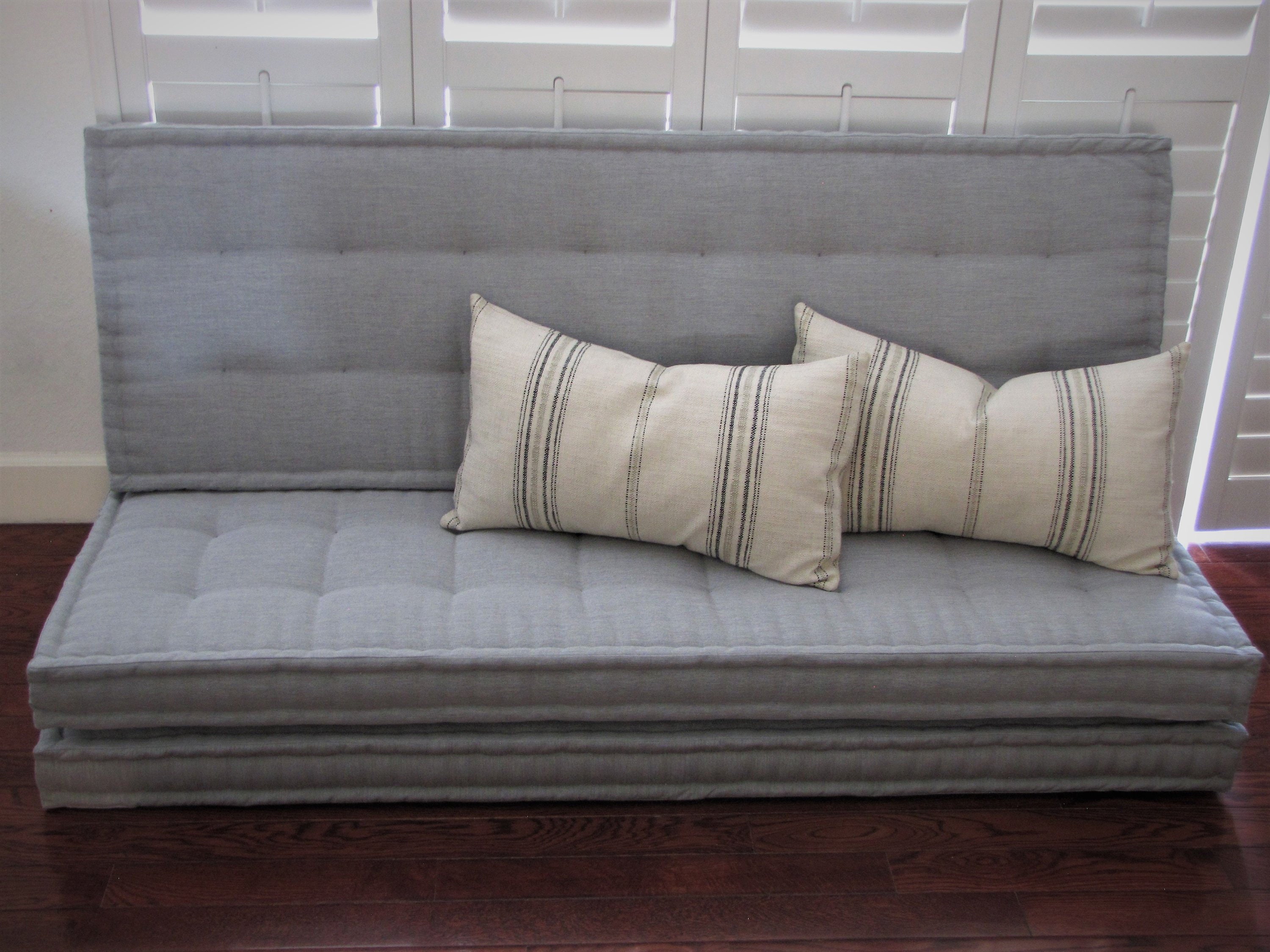 Grateful Home — French Mattress Custom Cushions for Sofa or Daybed in