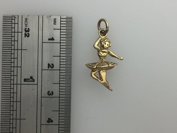 9ct Gold Ballerina Charm - image 2