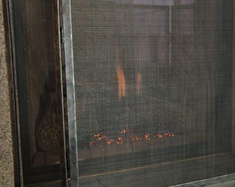 Fireplace Screen 3 Panel Handmade Forged craftsman style