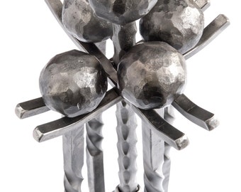 Fireplace Tool Set 5 Piece Hand Forged Balls gifts