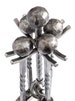 Forged Fireplace Tool Set 4 Piece Hand Forged Balls 