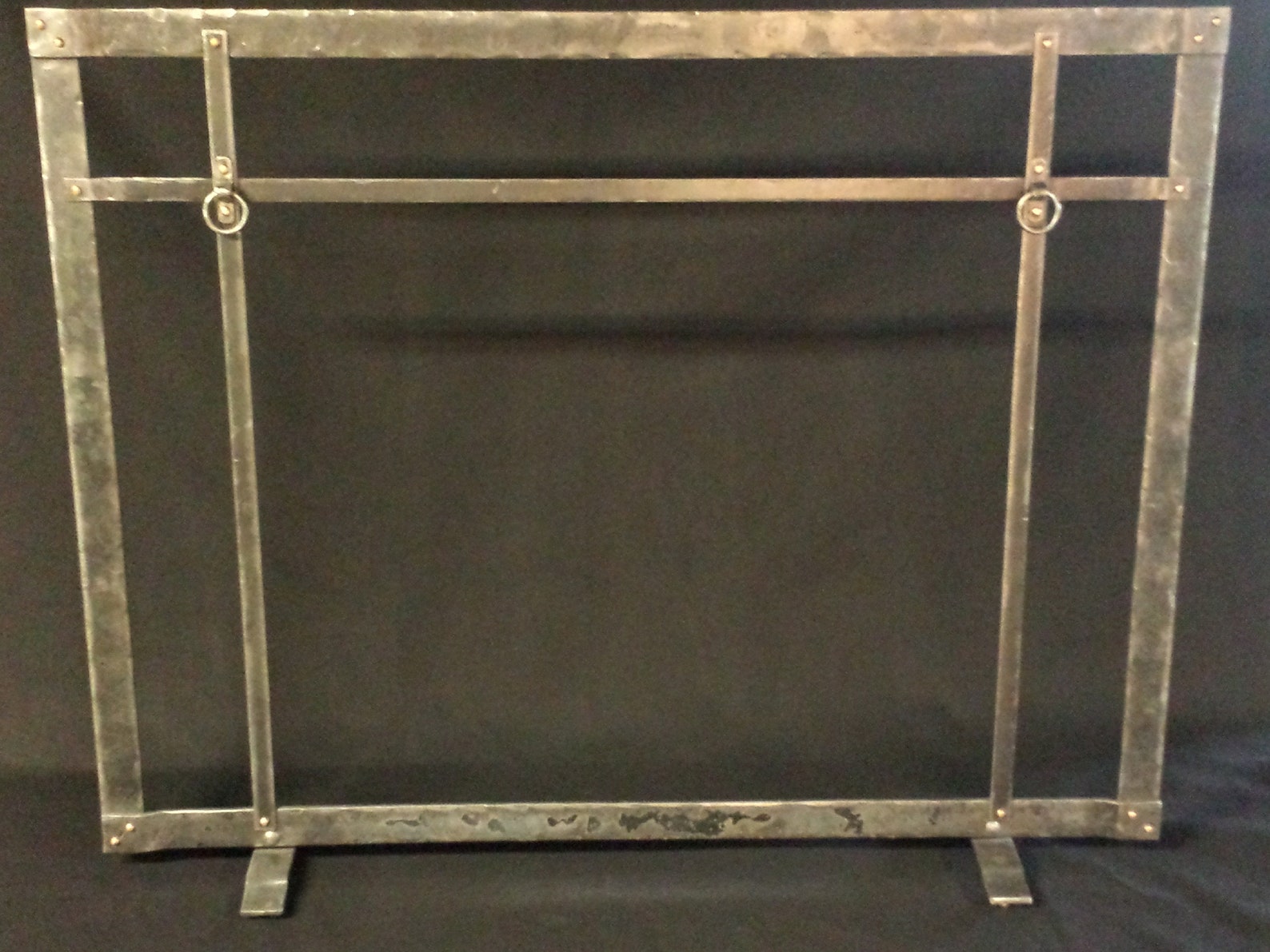 Fireplace Screen, Craftsman Mission Style, Iron Copper Rivets Etsy