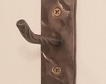 Rustic Blacksmith-Made Robe Hooks for Wall Mounting