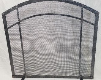 Fireplace Screen Craftsman Mission Arched Fireplace screen forged iron hearth decor