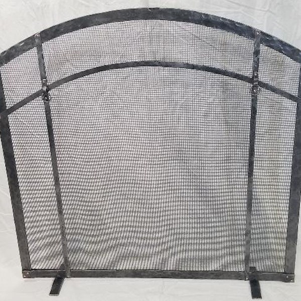 Fireplace Screen Craftsman Mission Arched Fireplace screen forged iron hearth decor