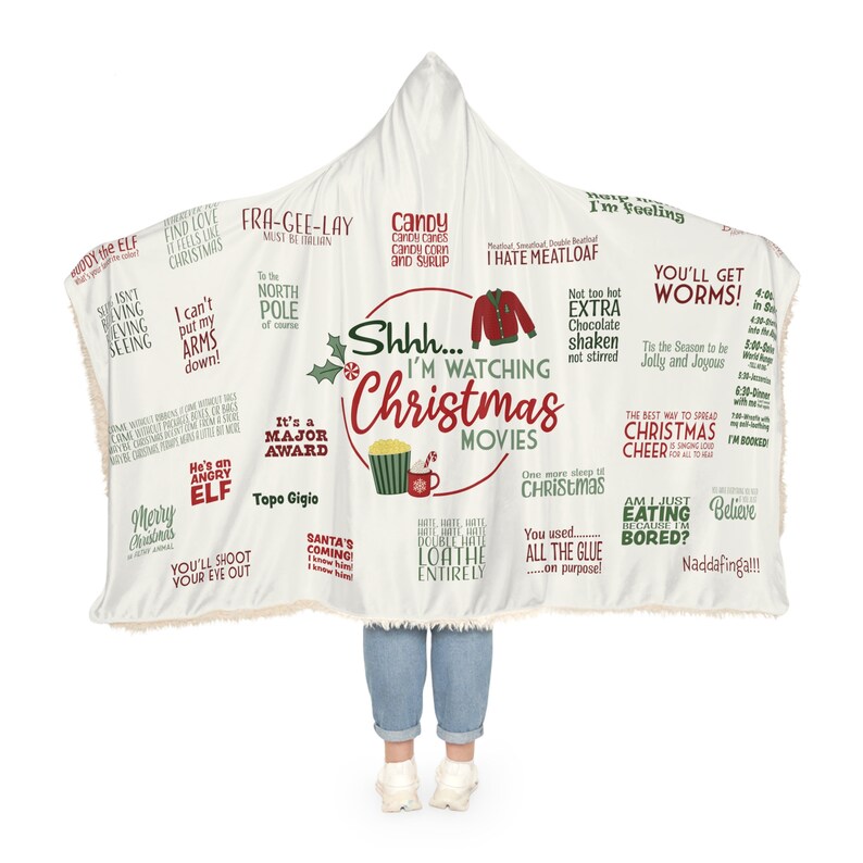 Christmas Movie Blanket Snuggle Blanket Christmas Movie Quotes Cozy ...