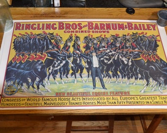 24"x 36" reproduction Barnum and Bailey Horse Circus Poster