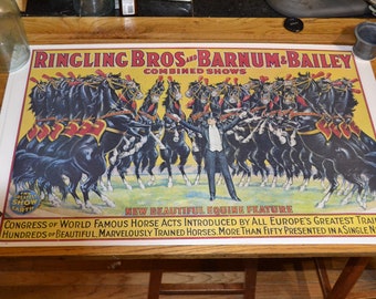 24&quot;x 36&quot; reproduction Barnum and Bailey Horse Circus Poster