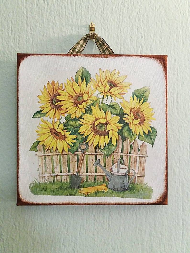 Sunflowers Wall Art Sunflower Decor Country Farmhouse Gift Etsy