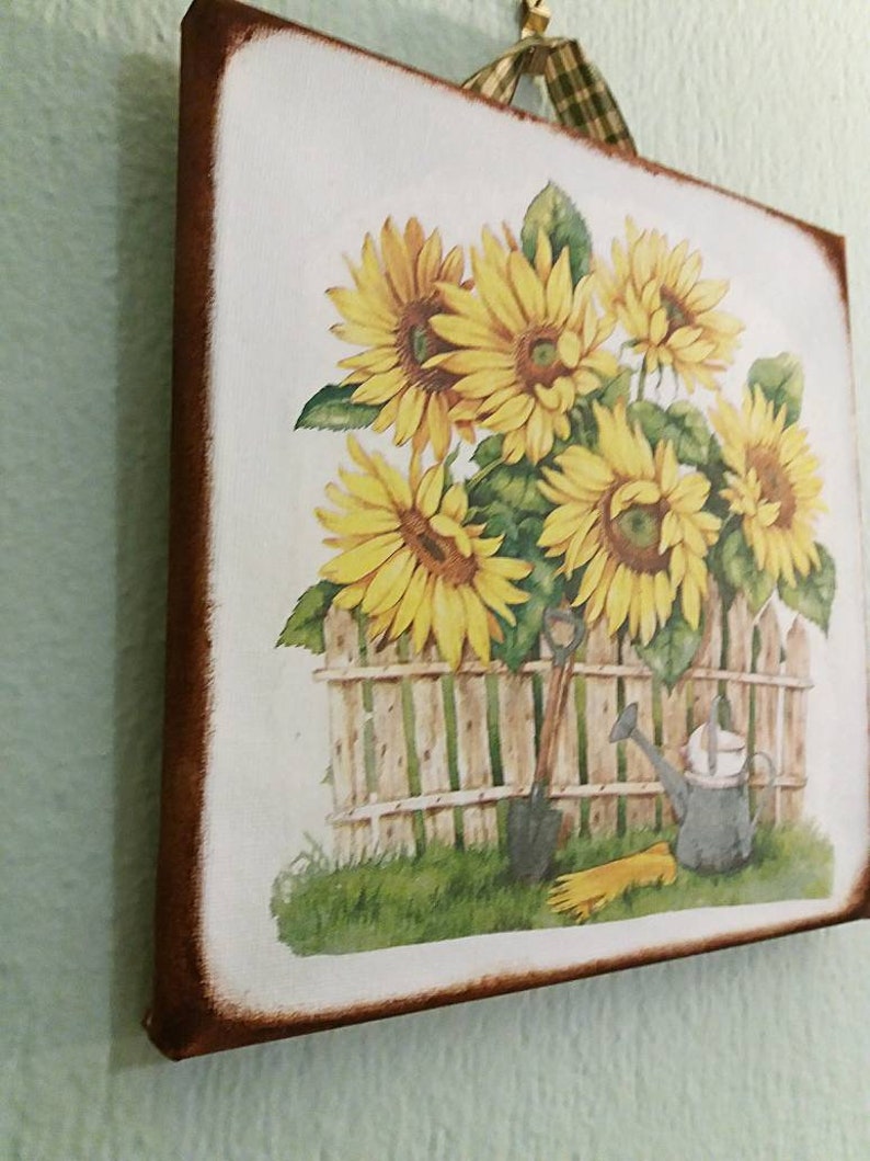 Sunflowers Wall Art Sunflower Decor Country Farmhouse Gift Etsy