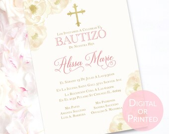 invitations de bautizo etsy