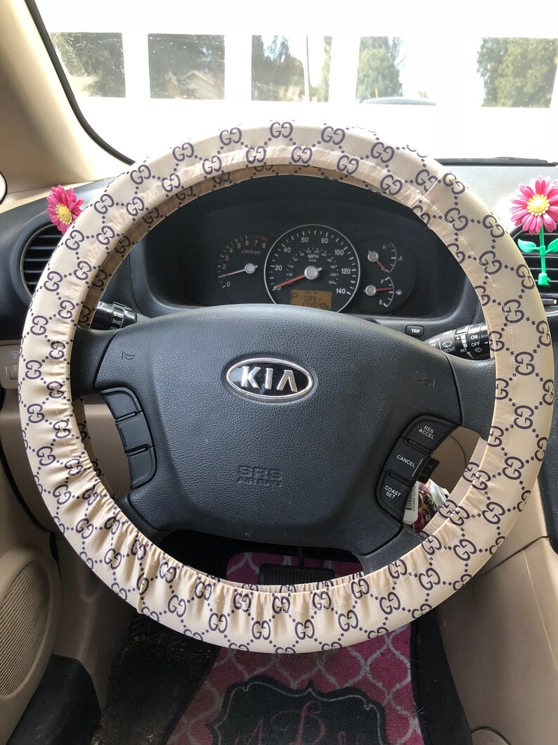 Gold Gucci Inspired Steering Wheel Cover
