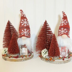Tiered tray Farmhouse Christmas gnome decor - rustic Holiday decor Christmas gift