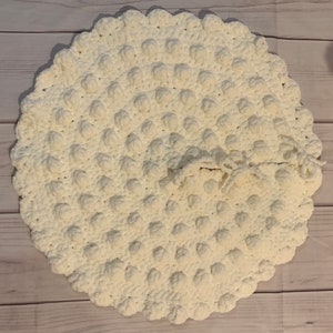 Beige Christmas tree skirt - Farmhouse decor pencil tree collar - handmade Christmas gift