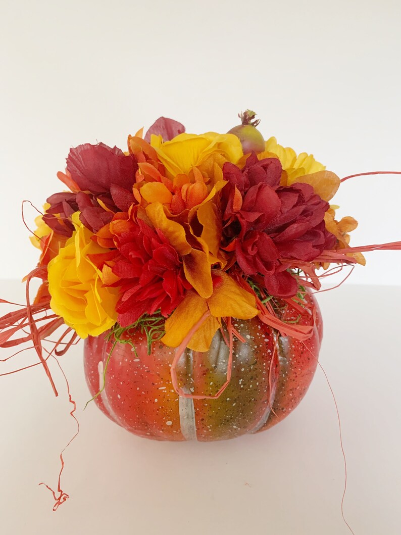 Fall Flower Arrangement Autumn Table Centerpiece Floral Etsy