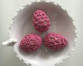Easter crochet egg set - paper machee Easter egg ornaments - Easter crochet egg cozy - Easter tree decoration