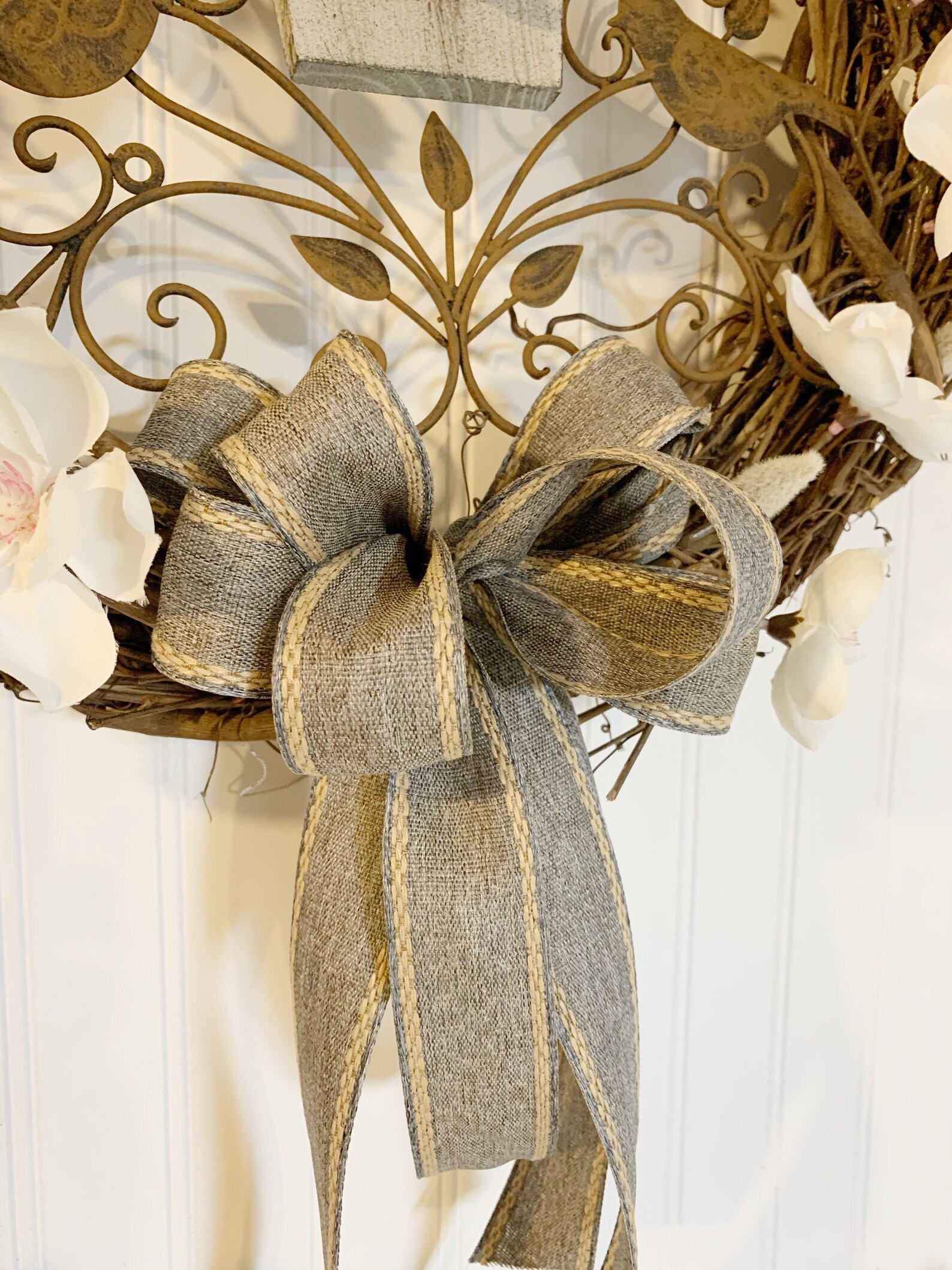 Rustic Home Decor Front Door Wreath Magnolia Farmhouse | Etsy