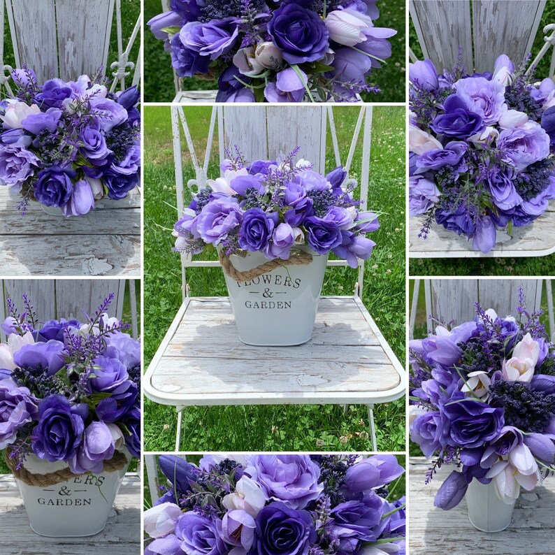 Floral Table Centerpiece Farmhouse Coffee Table Decor Etsy