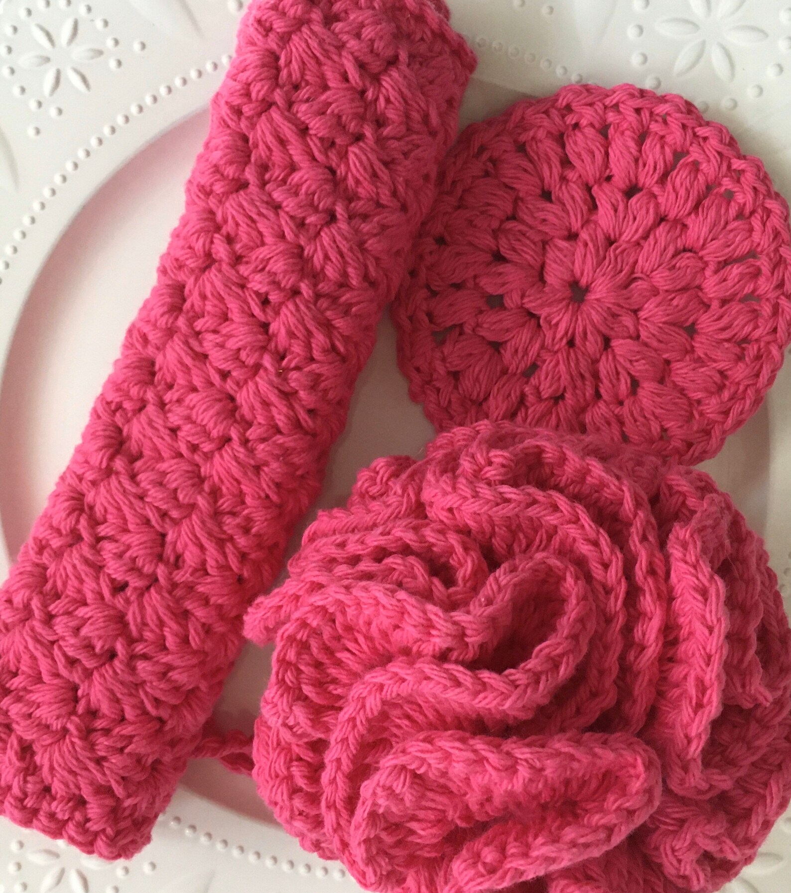 Bath pouf and washcloth set Bath and Shower gift set for Etsy