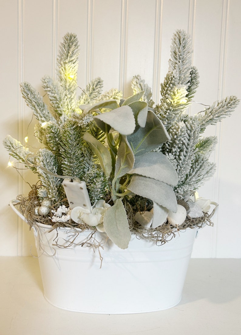 Winter Tree Scenery Table Decor Farmhouse Holiday Kitchen Decor Christmas Decor Etsy