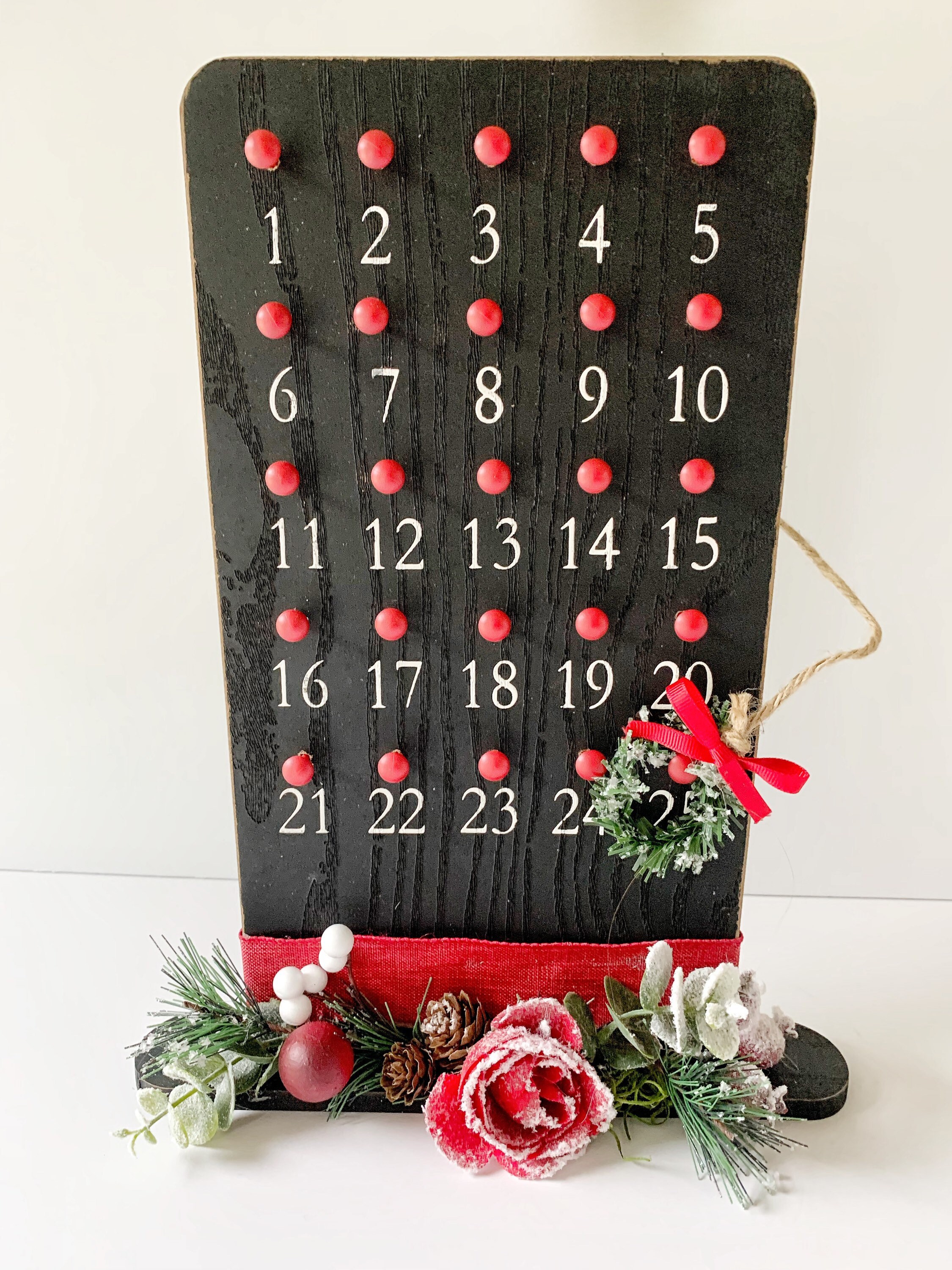 Christmas countdown decor advent calendar sign rustic Etsy Christmas Countdown Decor