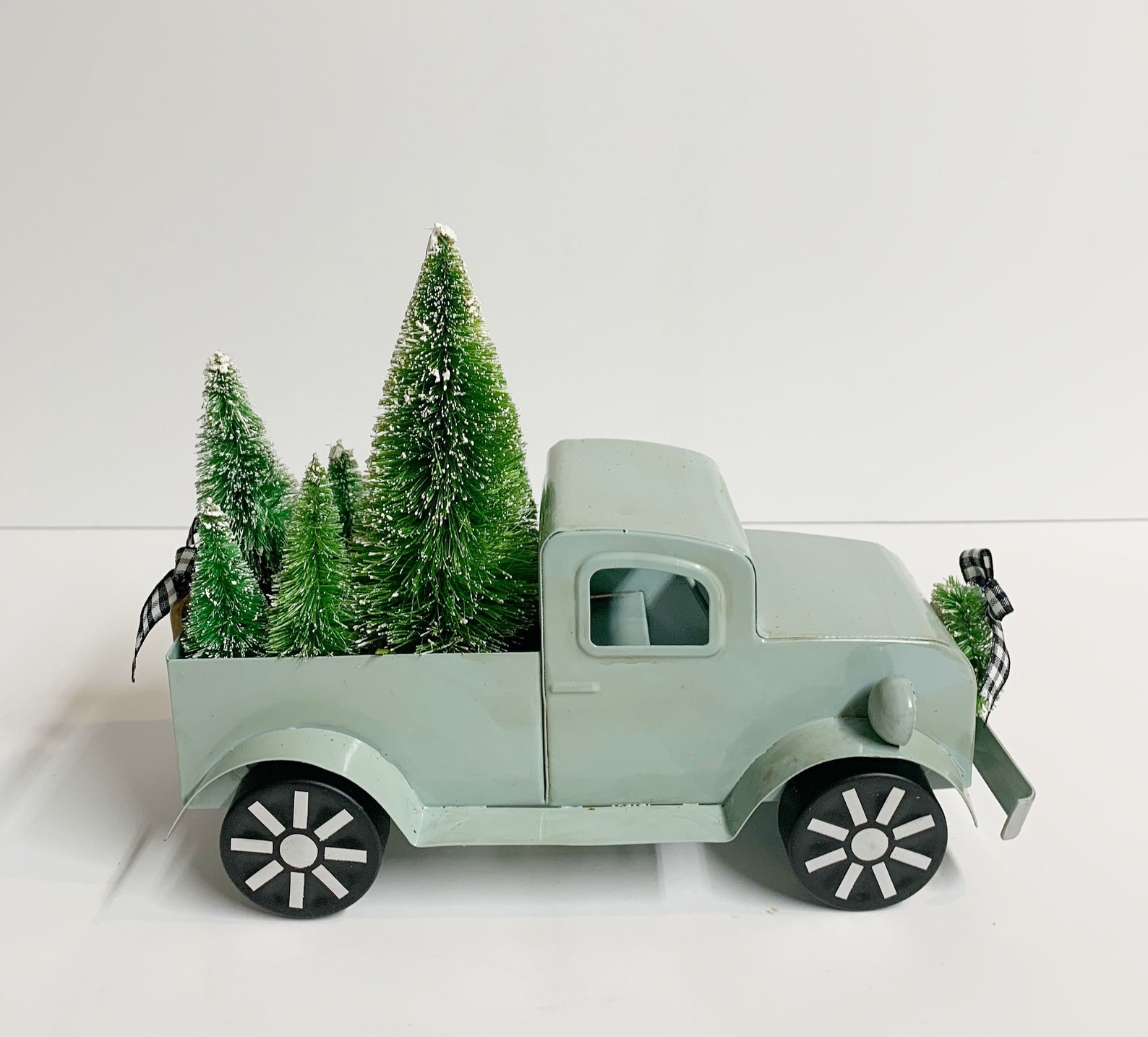 Blue Farm Truck Christmas Decor Farmhouse Kitchen Decor Pick | Etsy