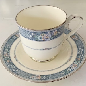 Randolph by Noritake footed teacup and saucer set - collectible vintage china
