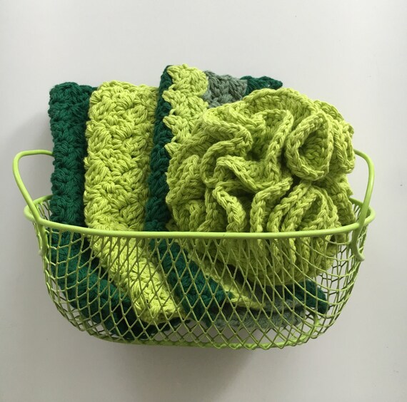 Bath & shower handmade gift set cotton washcloth set