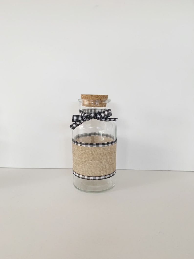 Glass bottle vase farmhouse decor decorative storage jar Variation A