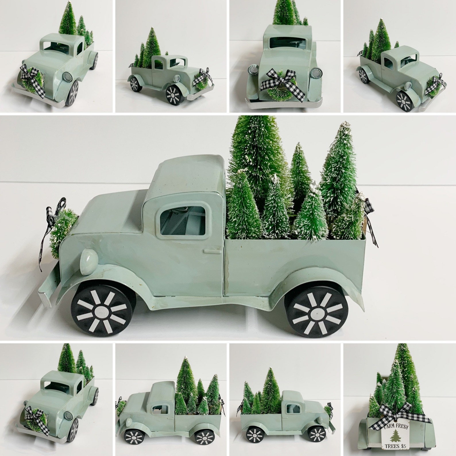Blue Farm Truck Christmas Decor Farmhouse Kitchen Decor Pick | Etsy