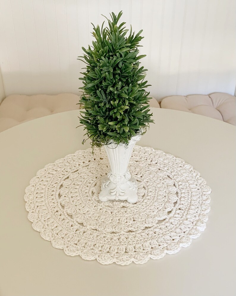 Beige Cotton Placemat Farmhouse Doily Decor Living Room Etsy